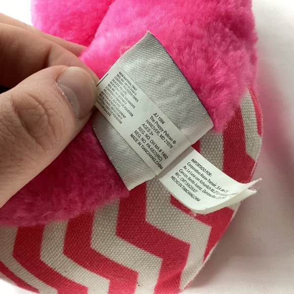 The Preppy Pelican Seahorse Plush Stuffed Animal Toy Pink Navy Chevron 11” 2019 - Picture 10 of 11